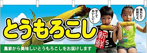 のぼり屋工房 ☆N_横幕 63029 とうもろこし 子供写真 (63029)