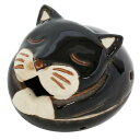 丸和貿易 ノルディックデコ 香炉 おひるね キャット 8×6.5×7cm 4008886-01