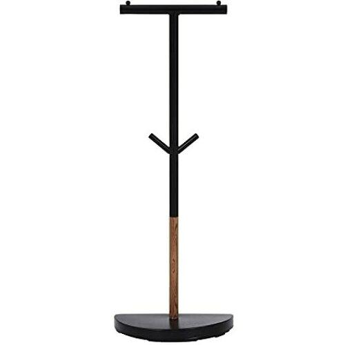 不二貿易 リュックハンガー ランドセルスタンド 幅33cm×奥行16.5cm×高さ90cm スリム ブラック 推奨耐荷重6kg 16708