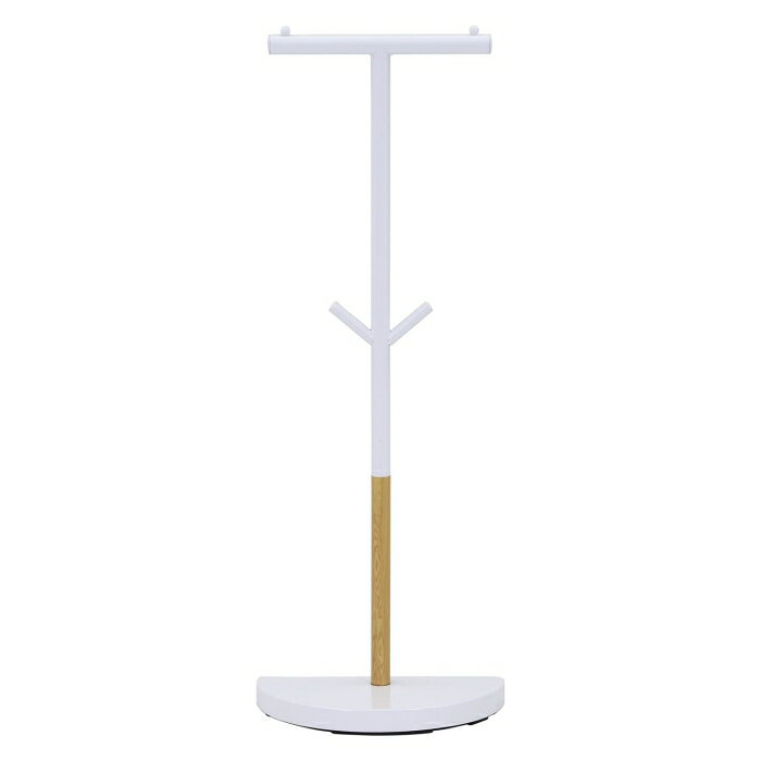 不二貿易 リュックハンガー ランドセルスタンド 幅33cm×奥行16.5cm×高さ90cm スリム ホワイト 推奨耐荷重6kg 16709