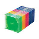 SANWASUPPLY サンワサプライ Blu-ray・DVD・CDケース(スリムタイプ・50枚セット・5色ミックス)(FCD-PU50MXN2)