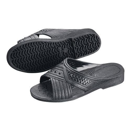 アスカ(Aska) 紳士シャワーサンダル 前あき L ブラック SSV3902 1足