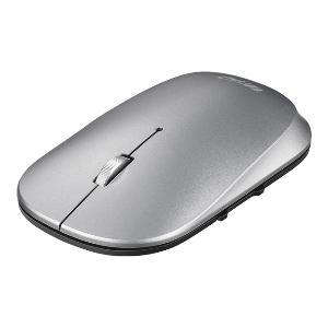 BUFFALO バッファロー 薄型 5ボタン Bluetooth BlueLEDマウス ノーマル シルバー(BSMBB530NSV)