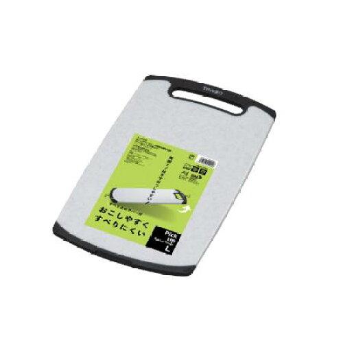 トンボ 抗菌 耐熱 おこしやすい まな板 ラバー付き L 石目調 新輝合成