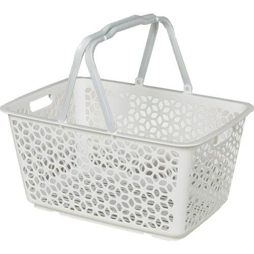 ヒマラヤ化学工業所 ハンドル 積重ね バスケット ホワイト 日本製