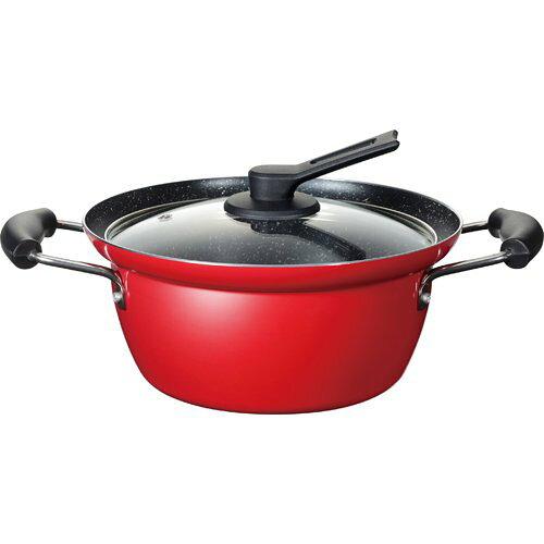 Ih/Gas Compatible - 和平フレイズ にこみーな IH対応フチ付両手鍋22cm(RB-1696) (1024894)【入数:8】