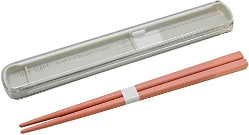 OSK 弁当箱 ランチボックス用 引フタ箸箱セット ひのきのぷら ピンク 19.3cm [スライド式/カチャカチャ音がしない] 日本製 食洗機対応 HS-16