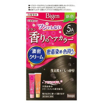 ホーユー ビゲン 香りのヘアカラー クリーム 5A 深いアッシュブラウン 40g+40g【単品】