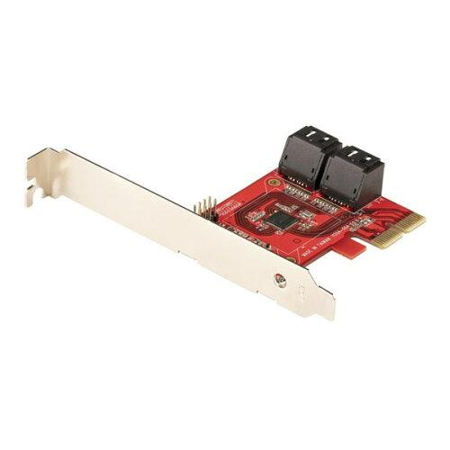 STARTECH.COM StarTech.com SATA 4ポート増設 PCI Expressインターフェースカード/6Gbps/ロープロファイル ＆ フルサイズPCI対応/SATAスタックコネクタ/RAIDなし ASM1164チップ搭載/SATA PCIe 拡張ボード 4P6G-PCIE-SATA-CARD