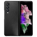 ELECOM エレコム Galaxy Z Fold3 5G(SC-55B/SCG11)用レザーケース オープン ブラック / PM-G216PLOBK