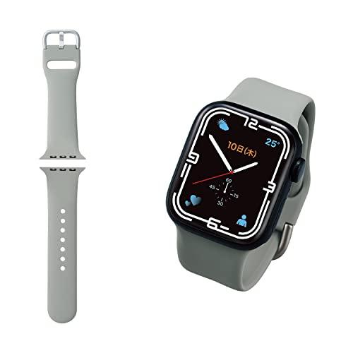 ELECOM エレコム Apple Watch 41/40/38mm用バンド シリコン ニュアンスカラー グレー / AW-41BDSCGGY