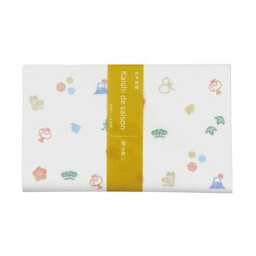 カミイソ産商 懐紙 Kaishi de saison 福よ来い (No.3029)【入数:10】