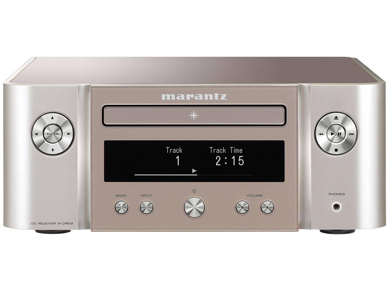 DENON デノン マランツ Marantz M-CR612 CDレシーバー Bluetooth・Airplay2 ワイドFM対応/ハイレゾ音源対応 シルバーゴールド M-CR612/FN