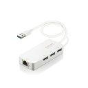 ELECOM エレコム 有線LANアダプタ/Giga対応/USB3.0/Type-A/USBハブ付/ホワイト(EDC-GUA3H2-W)(2)