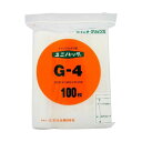 セイニチ チャック付ポリエチレン袋 ユニパック 0.04タイプ G-4 100枚 (1647951)