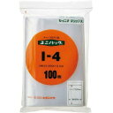 セイニチ チャック付ポリエチレン袋 ユニパック 0.04タイプ I-4 100枚 (1624128)