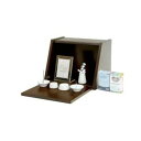 東京ローソク 【仏壇・ペット仏具】手元供養BOX 小 ブラウン/ホワイトセット H20.5cm (60153)
