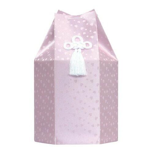 東京ローソク製造 【ペット骨壷・分骨壺】六角袋 ハートピンク 7寸 (60328)