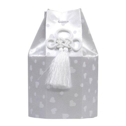 東京ローソク製造 【ペット骨壷・分骨壺】六角袋 ハートホワイト 2.5寸 (60354)