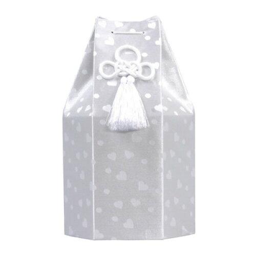 東京ローソク製造 【ペット骨壷・分骨壺】六角袋 ハートホワイト 3.5寸 (60357)