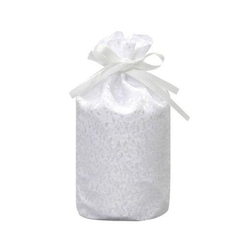 東京ローソク製造 【ペット骨壷・分骨壺】骨壺袋(花びら柄) ホワイト 2.5寸 (60574)