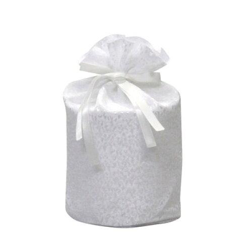 東京ローソク製造 【ペット骨壷・分骨壺】骨壺袋(花びら柄) ホワイト 3.5寸 (60576)