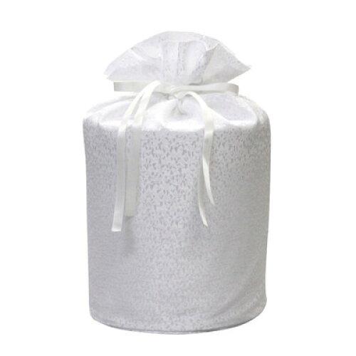 東京ローソク製造 【ペット骨壷・分骨壺】骨壺袋(花びら柄) ホワイト 6寸 (60579)