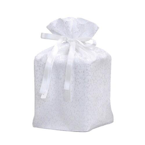 東京ローソク製造 【珪藻土骨壷四角用】骨壺袋 四角(花びら柄) ホワイト 4寸 (60608)