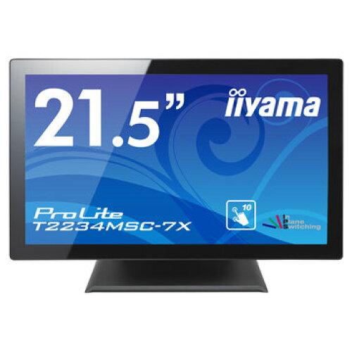 IIYAMA イイヤマ T2234MSC-B7X 21.5型 ProLite タッチパネル液晶ディスプレイ 1920×1080 タッチパネル対応 スピーカー搭載 D-sub DisplayPort HDMI USB ブラック系
