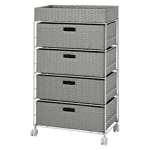 &nbsp;メーカー&nbsp;HAGIHARA 萩原&nbsp;商品カテゴリ&nbsp;収納用品＞ランドリー収納&nbsp;発送目安&nbsp;1日〜2日以内に発送予定（土日祝除）&nbsp;お支払方法&nbsp;銀行振込・クレジットカード&nbsp;送料&nbsp;送料無料&nbsp;特記事項&nbsp;&nbsp;その他&nbsp;(約)幅50.5×奥行30.5×高さ85cm ■キャスター付■カゴ部内寸:約幅48×奥行27.5×高さ8cm■引出し内寸:約幅45.5×奥行27.5×高さ15cm 主材:スチール、張地:ポリエチレン 通気性の良い、引出しで水回りの収納もバッチリ!