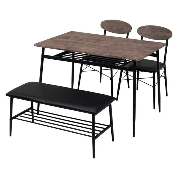 HAGIHARA 萩原 ダイニング4点セット LDS-4744BK ※北海道、沖縄、離島配送不可