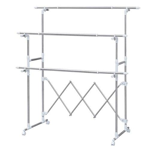 IRISOHYAMA アイリスオーヤマ アイリスオーヤマ 組み立て簡単たっぷり物干し 室内物干し 伸縮・大容量 H-MH1518N シルバー 大容量サイズ