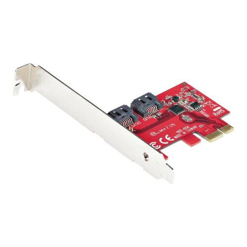 STARTECH.COM StarTech.com SATA 2ポート増設 PCI Expressインターフェースカード/6Gbps/ロープロファイル ＆ フルサイズPCI対応/PCIe SATA コントローラ/RAIDなし ASM1061チップ搭載/SATA PCIe 拡張ボード 2P6G-PCIE-SATA-CARD