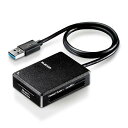 ELECOM エレコム メモリリーダライタ/超高速タイプ/USB3.0対応/ケーブル50cm/ブラック(MR3-C402BK)