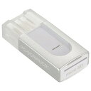 OHM オーム電機 【USB Type-Cコネクタ接続】microSD専用超小型カードリーダー(USB3.2Gen1/ホスト機能(OTG)/3.2g/シルバー) PC-SCRWUC01-H