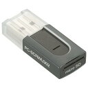 OHM オーム電機 【USB Type-Aコネクタ接続】microSD専用超小型カードリーダー(USB3.2Gen1/4.5g/グレー) PC-SCRWU302-H