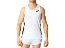 ASICS アシックス APGA3 M’Sランニングシャツ 2091A124 BホワイトxBK(100) サイズ:M
