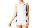 ASICS アシックス APGA3 W’Sランニングシャツ 2092A086 BホワイトxBK(100) サイズ:XL
