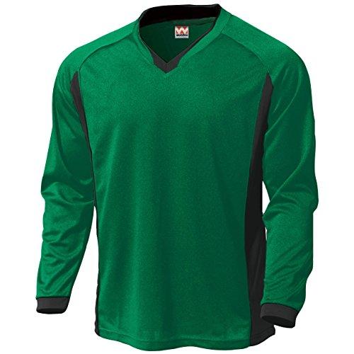 ウンドウ(Wundou) ベーシックロングスリーブサッカーシャツ　P−1930　グリーン（26）　サイズ：XXL