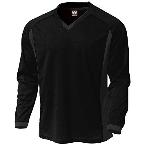 ウンドウ(Wundou) ベーシックロングスリーブサッカーシャツ　P－1930J　ブラック（34）　サイズ：150