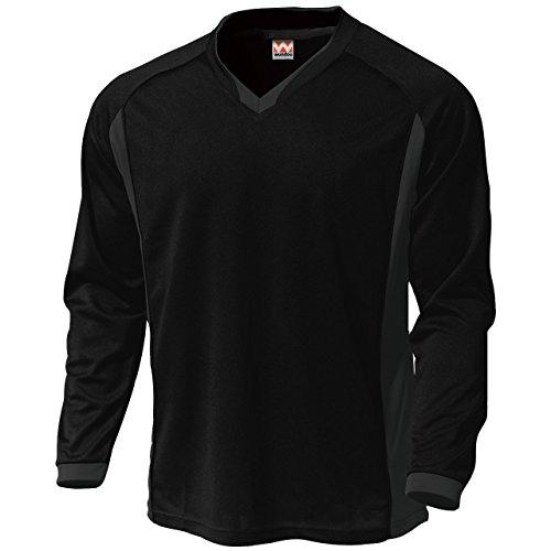 ウンドウ(Wundou) ベーシックロングスリーブサッカーシャツ P−1930 ブラック(34) サイズ:XXL