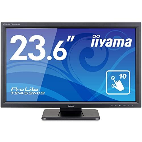 IIYAMA イイヤマ T2453MIS-B1 23.6型 モニター 液晶ディスプレイ 角度調整 全ケーブル付 1920×1080 タッチパネル対応 スピーカー搭載 D-sub DisplayPort HDMI
