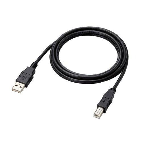 ELECOM 쥳 U2C-AB20BK/ID USB2.0֥/A-B/͸/2m/֥å(U2C-AB20BK/ID)