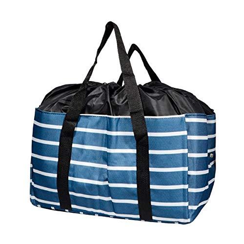 オカザキ 保冷保温ショッピングバッグ ボーダー柄 1個【244589】