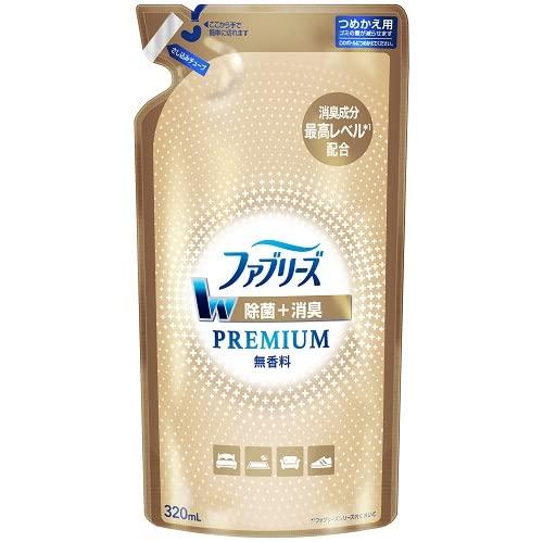 P＆G P＆G ファブリーズ ダブル除菌+消臭 プレミアム 無香料 つめかえ用 320ml 1個【PG101839】