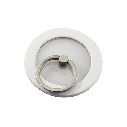 ELECOM エレコム P-STRMKMCRWH マグネットスマホリング/クリア/MAGKEEP/ホワイト(P-STRMKMCRWH)