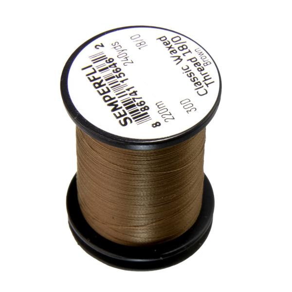 ティムコ センパーフライ クラシックワックスドスレッド 18/0 18/0 ブラウン