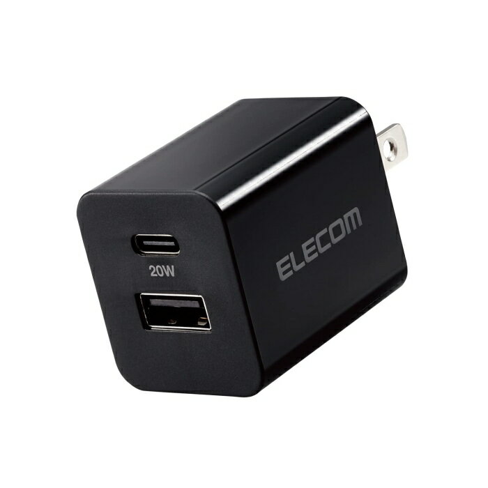 ELECOM GR AC[d/20W/USB-C1|[g/USB-A1|[g/ubN(MPA-ACCP36BK)