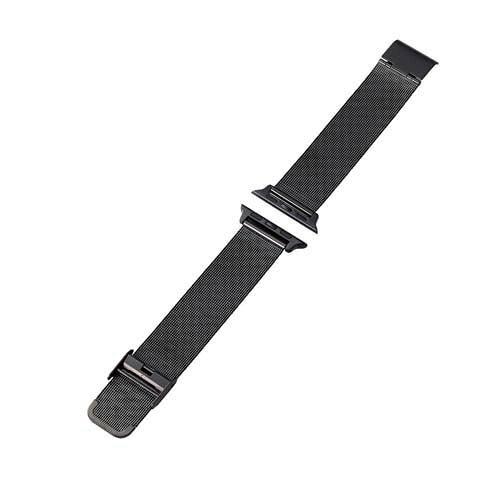 ELECOM エレコム Apple Watch 41/40/38mm/バンド/ステンレス/ミラネーゼ/ブラック(AW-41BDSSMBK)