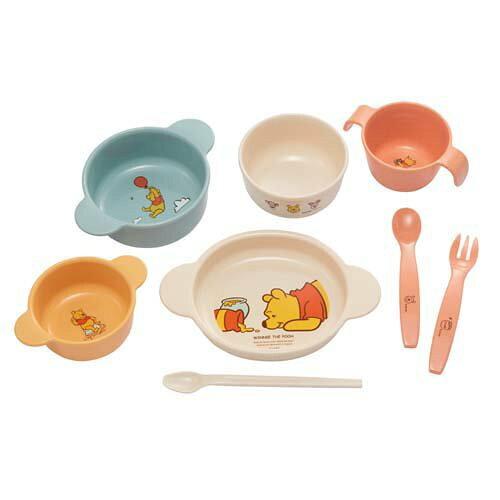 Plate, Bowl, Set - Combi コンビ コンビ くまのプーさん 充実セット 8点セット 5ヵ月頃〜